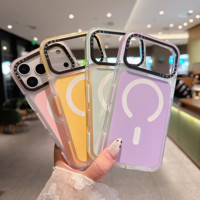 Étui de protection robuste et mat pour téléphone portable IVYMAX, design magnétique coloré ondulé IMD, nouveau modèle pour iPhone 14 15 16 17 18 Pro Max