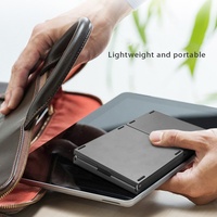 Nouveau clavier rechargeable multi-appareils BT sans fil 64 touches Mini clavier pliable avec pavé tactile pour tablette