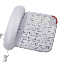 Ensemble téléphonique filaire à grande clé en gros d'usine, ligne fixe rapide pour personnes âgées pour un usage domestique