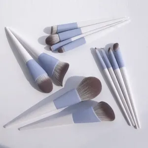 Custom Makeup Brushes Logo Private Label Synthetic Hair Aluminum Tube ABS Handle 12PCS Brush Set