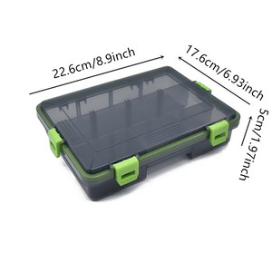 Boîtes de rangement pour matériel de pêche 27,6*17,6*5cm 22,6*17,6*5cm, organiseur de hameçons, boîte transparente avec séparateurs ajustables - Product Image 6