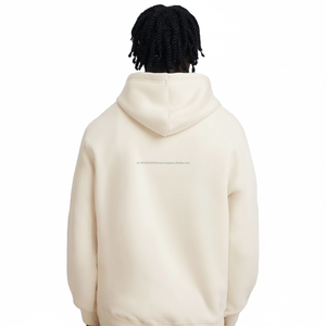 Sweat-shirt à capuche surdimensionné en molleton épais 100% coton de qualité supérieure pour homme, logo personnalisé, vêtements de rue, uni, pour la vente d'hiver - Product Image 1