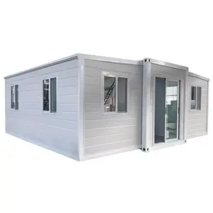 Sang trọng vận chuyển Modular Stackable có thể gập lại prefab mở rộng Stackable có thể gập lại di động quân sự container nhà để bán