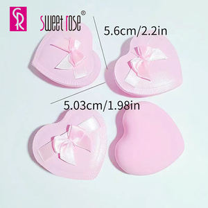 Éponge <span class=keywords><strong>de</strong></span> maquillage en forme <span class=keywords><strong>de</strong></span> cœur rose doux, lavable, double usage sec et humide, pour <span class=keywords><strong>fond</strong></span> <span class=keywords><strong>de</strong></span> <span class=keywords><strong>teint</strong></span> et poudre, vente en gros - Product Image 3