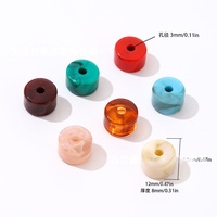 Perles cylindriques rondelles en acrylique marbré de 12 mm en gros, perles intercalaires lâches pour la fabrication de bijoux DIY (bracelets, colliers), fournitures en vrac