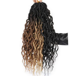 Extensiones de Cabello sintético <span class=keywords><strong>Afro</strong></span> para hombres, <span class=keywords><strong>trenzas</strong></span> suaves hechas a mano, baratas, de ganchillo - Product Image 4