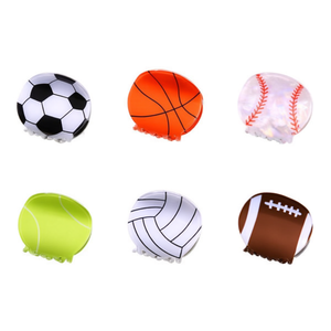 Pinces à cheveux Angelina Sports 5,2 cm, design football, basketball, tennis, volley-ball, baseball, pour femmes et filles, usage quotidien - Product Image 4