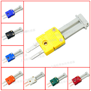 ปลั๊กเทอร์โมคัปเปิลชนิด K รุ่น SMPW-K-M-SMP-SC พร้อมที่จับท้ายสาย, ตัวจัดระเบียบสายเคเบิล และปลั๊กต่อแบบมีที่จับสำหรับพันสาย - Product Image 1
