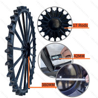 Roues en fer pour tracteur sans air en caoutchouc solide Slim 1800*100mm 1800*120mm Pneus Pulvérisateur à flèche Pneus solides Autres roues et accessoires