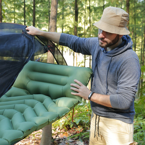 Hamaca personalizada de nailon impermeable para acampar, tienda de campaña al aire libre para senderismo, paraguas colgante portátil, hamaca 3 en 1 con mosquitera - Product Image 5