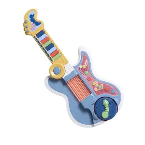 ITTL beliebte gefaltete Kinder Spielzeug Gitarre Projektor Musik instrument Kunststoff Gitarre zu verkaufen