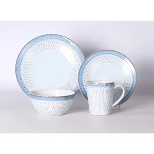 Reactieve Glazuur Diner Set Servies Sets Groene Kom Plaat Cup Keramische Steengoed China Gift Kan Apart Worden Aangeschaft