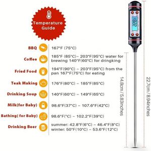 Termómetro Digital de Plástico para Alimentos con Sonda para Lectura Instantánea de Temperatura de Carne en Cocina y Asados - Product Image 3