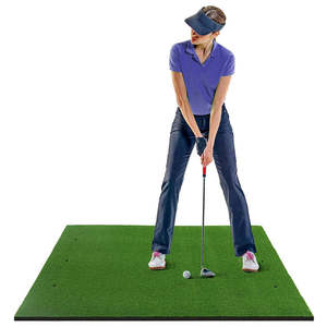 Tapis d'entraînement de golf avec trous de tee, gazon artificiel, base en caoutchouc antidérapante, durable, pour intérieur et extérieur, pour practice de golf, vente en gros, OEM - Product Image 1