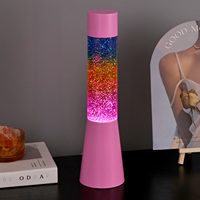 Nouvelle conception, parfait pour les chambres à coucher, lumières de nuit pour enfants avec abat-jour rose, changement de couleur liquide RVB, décoration de fête à domicile
