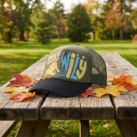 Casquette de camionneur respirante en maille à 5 panneaux de haute qualité avec logo personnalisé pour homme, idéale pour les sports d'été en extérieur