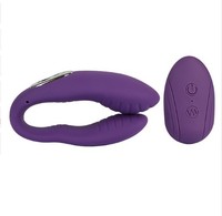 Masturbateur en forme de U, masseur vibrant en caoutchouc entièrement recouvert, vibrateur de résonance pour couple adulte