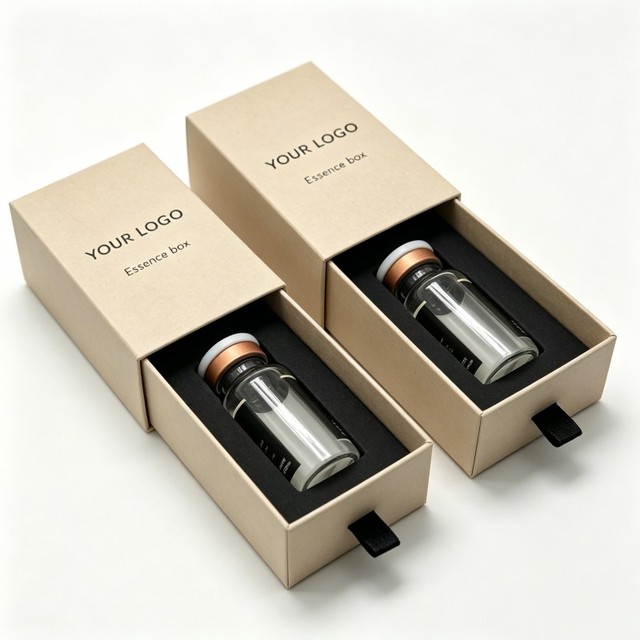 Essence Perfume Aromatherapy Eye Cream Essential Oil Cosmetic Packaging Box Luxury Custom Design Wholesale Recyclable Paper Box