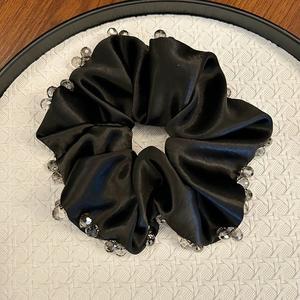 Coleteros de Tela de Cristal de Lujo, Diademas de Satén de Color Sólido de Alta Calidad, Accesorios para el Cabello de Uso Diario para Mujer - Product Image 6