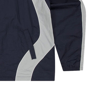 Healy Men Casual Full <b>Zipper</b> Windbreaker <b>Jacket</b> High Quality Stand Collar Block Color Summit Piping <b>Jacket</b> Custom Logo - Product Image 4