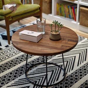 Modern Cheap Smart Tea Desk <strong>Marble</strong> With Metal South American Walnut Living Room Round Wood Coffee Table - Product Image 3
