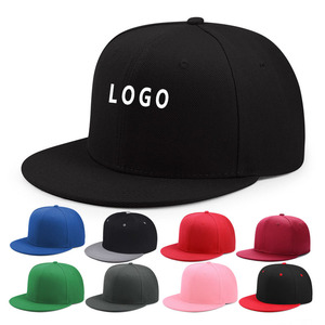 Flat Bill Visor Clássico Snapback Chapéu Em Branco Borda Ajustável High Top End Moda Cor Estilo Plain Tone Boné de Beisebol Logotipo personalizado - Product Image 1