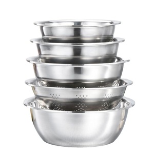 ชุดชามสแตนเลส 5 ใบ แบบซ้อนได้ ชามผสมอาหารลึก สำหรับทำอาหารและเตรียมอาหาร - Product Image 5