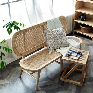 Een hoogwaardig rotan mesh webbing in semi-gebleekte en natuurlijke kleur rotan riet webbing rol voor huisdecoratie - Product Image 3