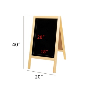 กระดานไม้เป็นกรอบพร้อมยางลบชอล์ก40x20นิ้วกระดานแม่เหล็กสำหรับวางบนทางเท้าสำหรับธุรกิจร้านอาหาร - Product Image 3