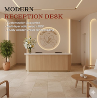 Nouveau comptoir de réception moderne pour hôtel et centre commercial, table de réception de salon de beauté, moderne, luxueux, écologique