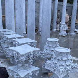Colonne Decorative Esterne in Stile Greco, Pilastri in Marmo Naturale <span class=keywords><strong>di</strong></span> Carrara, Colonna Classica Corinzia - Product Image 5