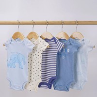 Combinaison unisexe d'été à manches courtes pour bébé, modèle 5B, ensemble cinq pièces en coton européen et américain, Triangle Climb, vente en gros