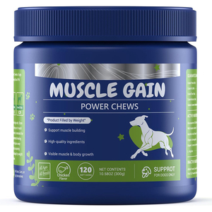 Muscle Builder Weight Gain High Protein Calcium Muscles Soft Chews Supplément de santé <span class=keywords><strong>pour</strong></span> chiens Suplementos Para Perros - Product Image 1
