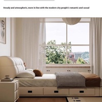 Vente en gros de meubles de chambre à coucher minimalistes et modernes, lit de luxe king-size, rembourrage en cuir, style doux, double, bois de bonne qualité