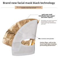 Masque facial hydratant et liftant anti-rides à base de feuille d'or supraconductrice et de molécules d'hydrogène, à base de plantes, pour peaux sèches