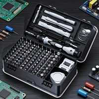 Kit d'outils de réparation de précision 115-en-1 violet pour téléphone, ordinateur, tablette, montre, appareil photo - Idéal pour le dropshipping