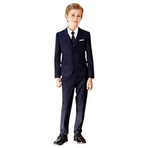Ensemble de costumes de soirée élégants pour garçons Blazers slim avec gilet et pantalon 3 pièces Tenue formelle pour enfants pour événements Vêtements pour enfants - Product Image 4