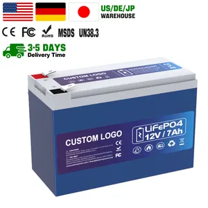 Batteries au lithium 12v 7AH 12AH 20AH 30AH 50AH Pack batterie LiFePO4 12v 20ah pour système de stockage d'énergie solaire Ups