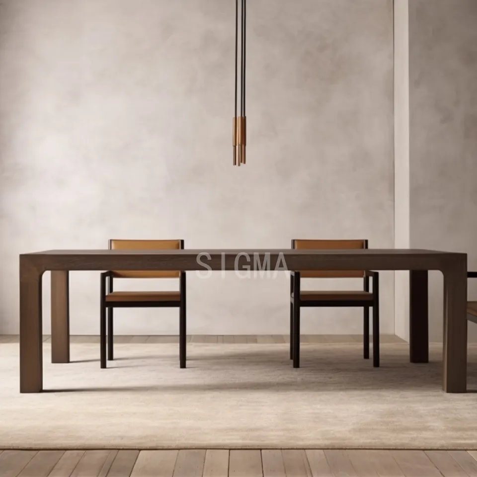 Modern Living Room Restaurant Table  Support Size Customization Wooden Table Set