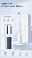 Brosse à dents intelligente compatible IoT à oscillation sonique rechargeable, étanche IPX7, design multifonctionnel