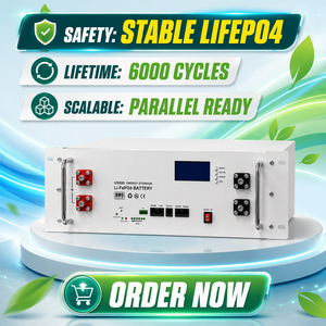 Batería Inteligente de Litio Hierro Fosfato de 32 Celdas CAN/RS485/WiFi Opcional IP20 6000 Ciclos para Almacenamiento de Energía Solar y Respaldo UPS - Product Image 1