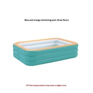 Piscine Rectangulaire Gonflable en PVC pour Enfants, Adultes et Bébés - Épaissie pour Usage Domestique et Extérieur avec Débordement Transfrontalier - Product Image 4