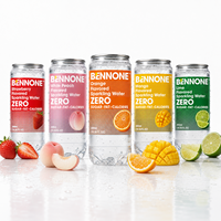 Boisson gazeuse rafraîchissante, eau pétillante aromatisée aux fruits, formule naturelle personnalisée, marque privée, boisson sans alcool, échantillon gratuit