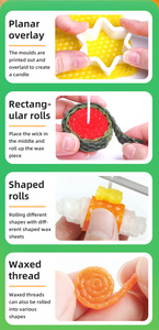 Customized Roll Beeswax <strong>Paper</strong> DIY Kid Candle <strong>Making</strong> <strong>Kit</strong> - Product Image 6