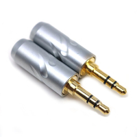 Prise mâle stéréo audiophile 3,5 mm, connecteur audio premium en cuivre pur plaqué rhodium pour mise à niveau de câble de casque professionnel