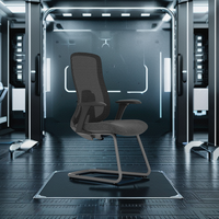 Chaise de bureau à dossier moyen KOHO, chaise de conférence moderne, chaise de salle de réunion pour usage professionnel