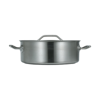 Panci tidak lengket, panci sup bening dua rasa hot pot hangat stainless steel dengan pegangan