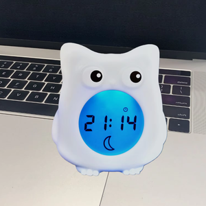 Horloge d'apprentissage du sommeil pour bébé de haute qualité en forme de hibou - Product Image 1
