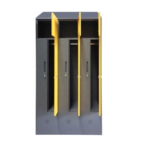 Casiers à vêtements en acier en forme de Z à toit incliné, directement de l'usine, pour personnel de salle de sport, dortoirs et vestiaires