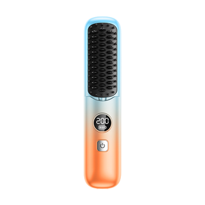 Mini Plancha de Pelo Recargable, Peine para Rizar de Doble Uso, Inalámbrica, con Doble Pantalla, Cable USB, Herramienta de Peinado Inalámbrica para Viajes - Product Image 3